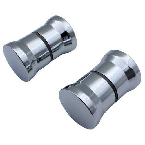 KEABATH Shower Door knob Handle, 2 Pairs Round Chrome Glass Door Handle Pull Handle knob, Parts Replacement for Shower Enclosure, Shower Bath Screen