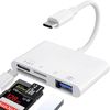 2025 Version 4 in 1 Card Reader, Card Reader, 4 in 1 SD Card Reader, Memory Card Reader, Hi-Fi Charging, Data Transfer, Type C, Photo, Video, USB-C OTG Function, No Settings Required, Converting