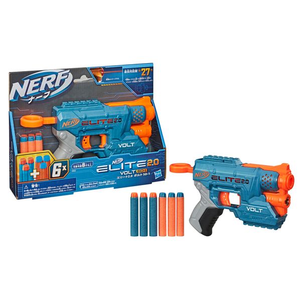 Nerf Elite 2.0 Volt SD-1 E9952 with 6 Official Darts, Light Beam Function, Dart Storage, 2 Tactical Rails