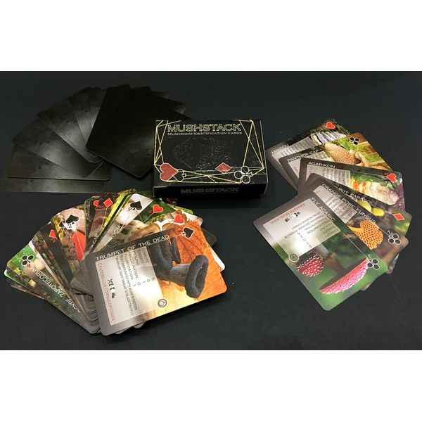 mushstack - Mushroom Identification Playing Cards - Educational Poker Size Deck - Mycological Learning Cards