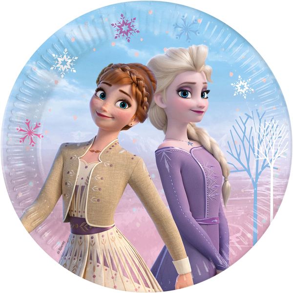 Procos 93838 - Frozen 2 Wind Spirit Plates, 23 cm, Pack of 8, FSC® Mix, Disposable Plates, Paper Plates, Birthday, Theme Party