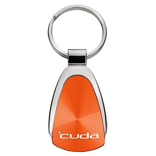 AU-TOMOTIVE GOLD Tear Drop Key Chain for Plymouth Cuda (Orange)