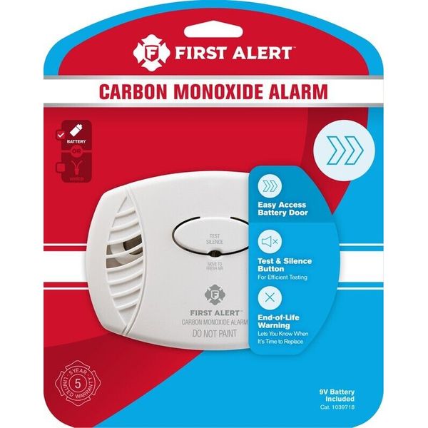 First Alert Battery-Powered Electrochemical Carbon Monoxide Detector 1 pk
