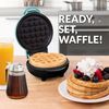 Nostalgia MyMini Personal Electric Waffle Maker, 5 Inch Cooking Surface, Waffle Iron for Hastis, French Toast, Grilled Cheese, Quesadillas, Brownies, Cookies, Aqua
