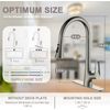 Ruvida Kitchen Faucets,Brushed Nickel Kitchen Faucet with Pull Down Sprayer