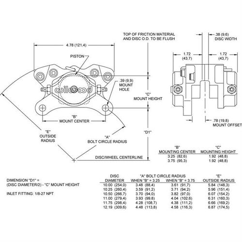 Wilwood Caliper Rebuild Kit 1.75 Piston Dynapro/Dynalite