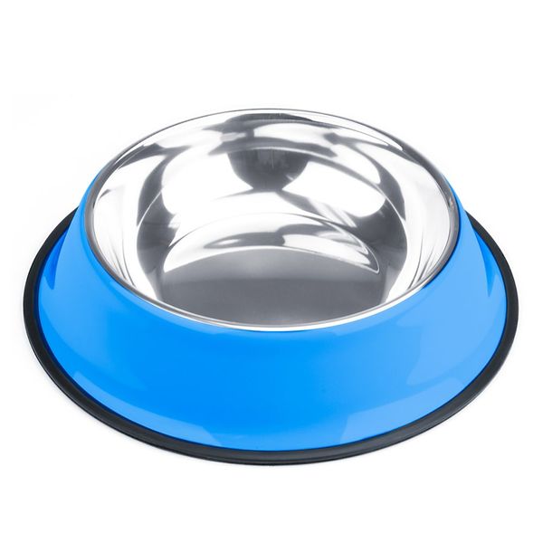 Weebo Pets Blue No-Tip No-Slip Stainless Steel Bowl (40oz. Kahuna)