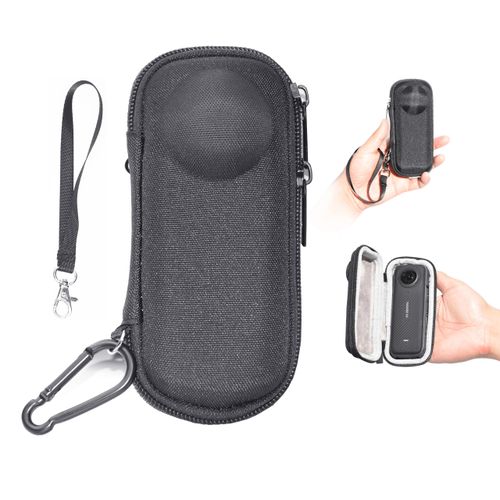 Fotoleey Hard Case for Insta360 X5, X4, Mini Bag, Hard Shell, Good Protection, Anti-scrathes, Supports camera with Lens Guard, With Lanyard and Carabiner Clip