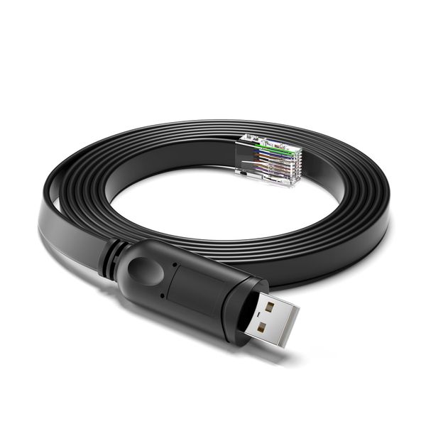 DriverGenius USB Console Rollover Adapter - RJ45 Interface, Cross-Platform Compatibility for Windows 11, macOS 15, Network Management and Device Troubleshooting Tool
