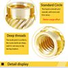 Qrity 100 Pcs Knurled Nuts, Brass Threaded Insert Kit, Female Thread Knurled Nuts, Threaded Insert Knurled Brass Nuts, M4 x 6mm x 5mm