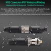 ZBLZGP M12 Right Angle Female 4 Pin Connector Waterproof Sensor Electrical Circular Aviation Field Wireable A Code 12mm Thread Joint Cable 1Pack
