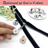 DHER Zipper Metal Zip Pulls Pull Removable Zip 8 Pieces Zip Puller Removable Zip Head Replacement Zip Head (Daisies 4 Colours)