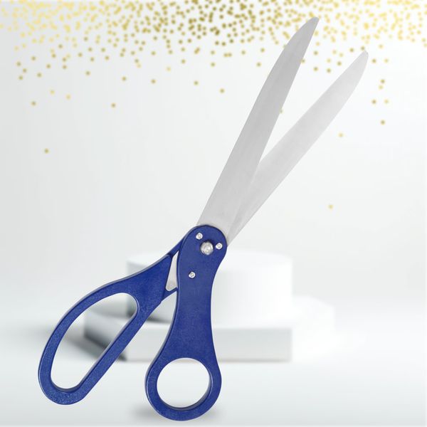 25 Inch Grand Opening Scissors Blue – Blue Scissors 25'' Giant Scissors for Ribbon Cutting Ceremony Heavy Duty Scissors Giant Ribbon Cutting Scissors for Inauguration Ceremonies & Special Events