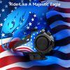 Moman G4 Interchangeable Shells Compatible H2E Intercom, Customizable Pattern Shells Kit (US Flag×2, Dark Green×2)