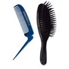 Bablo Pomade Folding Comb Blue & Hair Brush for Men Portable Hair Comb Barber