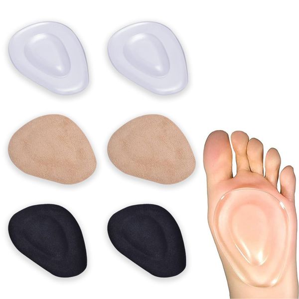 XOXVURI 3 Paar Vorfuß Einlegesohlen Pads Gel Metatarsal Einlagen Vorfuß Kissen Vorfußpolster Pads Anti-Slip für Damen High Heels schuheinlagen ballenpolster ballenpolster vorfuß vorfußpolste（