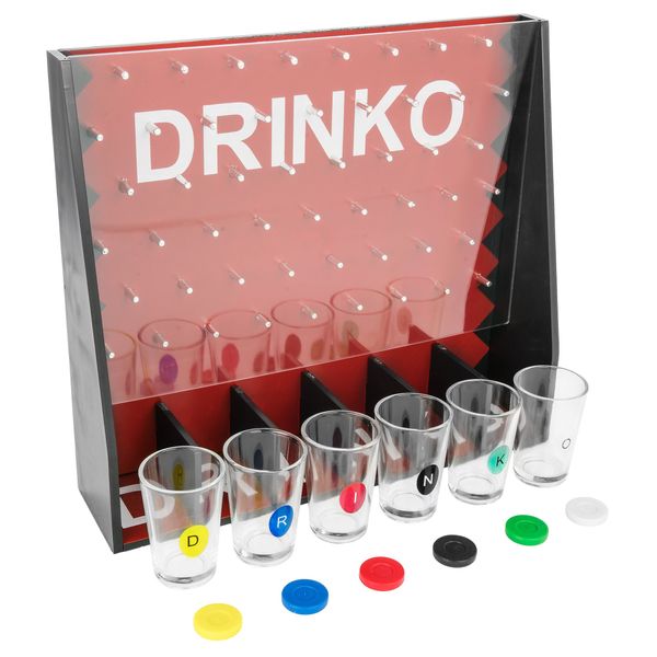 DRINKO Drinking Game - Fairly Odd Novelties - Fun Social Shot Glass Party Game for Groups / Couples, Multicolor, One Size