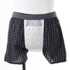 Men's Trunks with Pads for Minor Leakage, 50cc Absorption, No Stains, Low Profile, For Residue, Blue, Medium