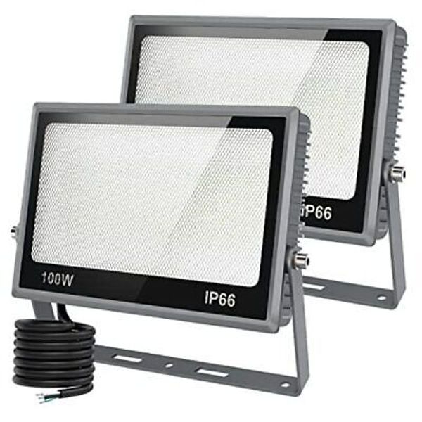 100W LED Flood Light Outdoor,10000LM Outdoor Flood lights, IP66 Waterproof