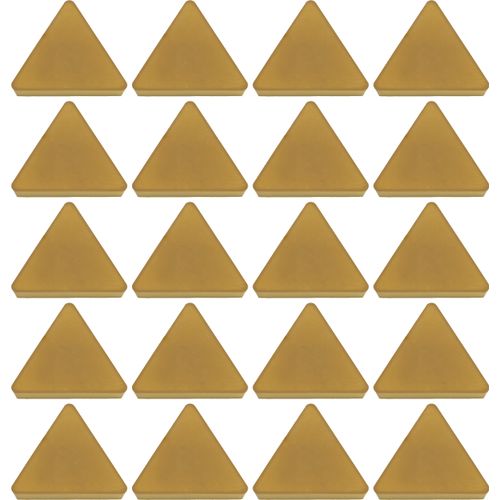 20 pcs TPG322 Triangle Milling Inserts, for Use with Indexable Face Mills and End Mills, TiN Coated, for Machining Steel