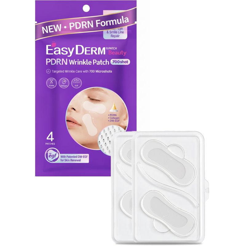 Easyderm PDRN Patch - Under Eye & Smile Line Care, 4 Patches, K-Beauty ...