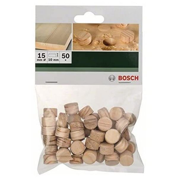 Bosch 2609255320 Wood Tenons with Diameter 15mm/ Thickness 10mm