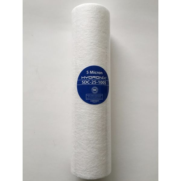 HYDRONIX 5 MICRON 10"x2.5" SEDIMENT FILTER NSF CERTIFIED - 6 FILTERS