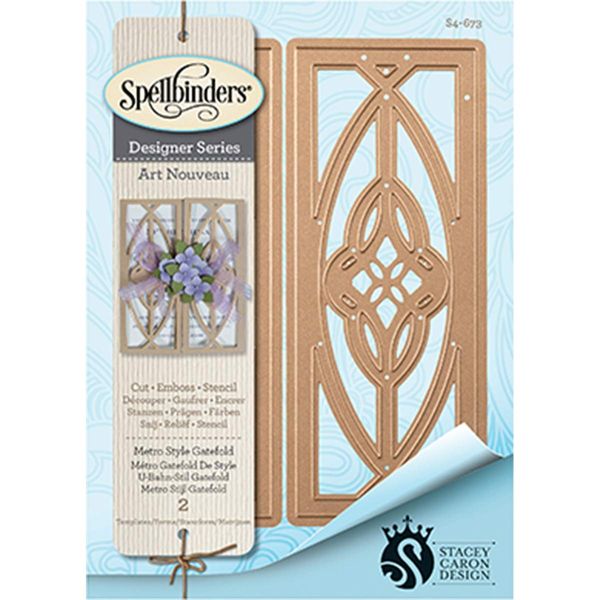 Spellbinders Card Creator Metro Style Gatefold Dies, Brown