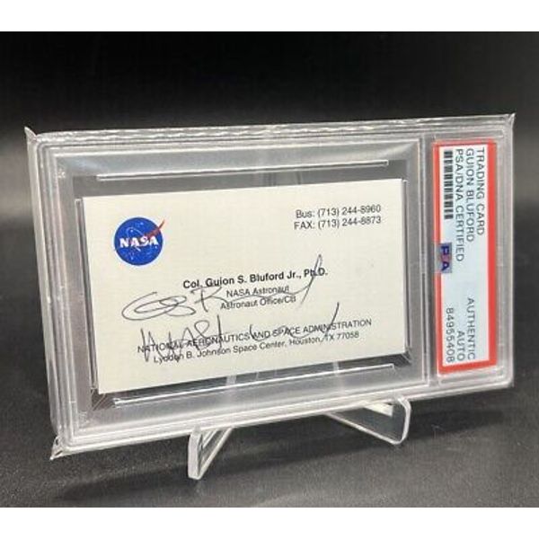 Guion Bluford Autograph NASA 1st Person of Color In Space PSA/DNA Business Card