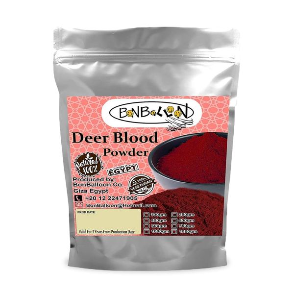 Pure & Natural Deer Blood Magic Premium Red Powder Ground Natural Dry Dried Herbal Herb Herbs No Additives No Preservatives Halal (17.64 oz / 500 gm) دم غزال مطحون حلال