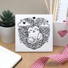 'Cat Love' 108mm Square Ceramic Tile (TD00027841)