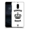Head Case Designs Black And White Queen Crown Diamonds Hard Back Case Compatible With Nokia 6