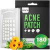 ZATKTK Acne Pimple Patch (180 Counts 4 Sizes), Invisible Hydrocolloid Acne Patch with Tea Tree Oil & Calendula Oil, Acne Spot Healing Patch Zit Patches for Face