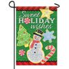 Sweet Holiday Wishes Glitter Garden Flag