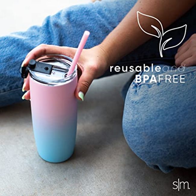 Simple Modern Reusable As Plastic Classic Replacement Straw Lid with Straws