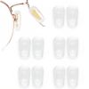 5 Pairs Slip-on Nose Pads Covers,Soft Silicone Eyeglasses Nosepads Anti-Slip Glasses Nose Piece,Eyewear Protective Covers Eye Pads, Nose Bridge Pads Nose Guards Eye Glasses Repair Kits