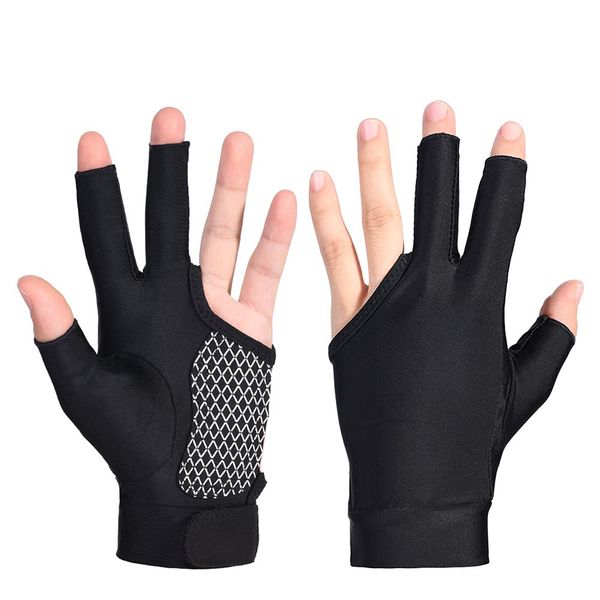 XINCHIA Snooker Gloves Left Hand Billiard Gloves 3 Fingers Billiard Pool Gloves Left Hand Professional Stretchable Pool Glove Left Hand Show Gloves Open Pool Gloves Show Snooker Gloves for Mens Women