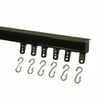 Kirsch 94004 Hand Draw Ceiling Mount Curtain Track Set (6'-Black)