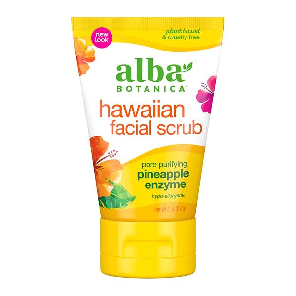 Alba Botanica Hawaiian Facial Scrub, Pore Purifying Pineapple Enzyme, 4 Oz