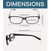 BLUELESS Vintage Reading Glasses Men Women（Tortoise，+0.75）