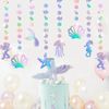 RVLZKCPG 6 Pcs Mermaid Party Decorations, Holographic Under the Sea Party Decorations, Mermaid Birthday Decorations, Mermaid Garland Streamer for Party, Room, Baby Shower Decor