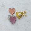 Creative Co-Op 4-Piece Stoneware Heart Shaped Dish, Matte Finish, Multicolor