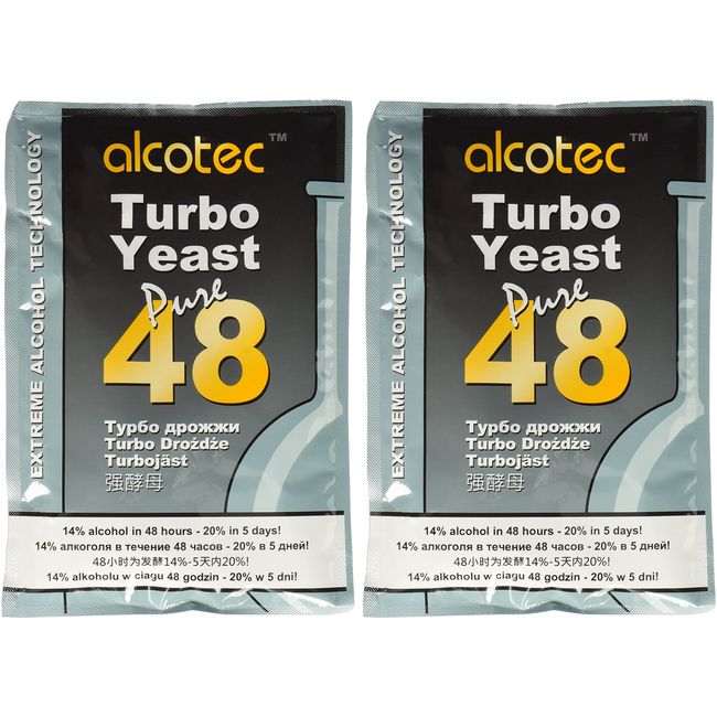 Alcotec 48-Hour Turbo Yeast, 135 Grams (Pack Of 2)