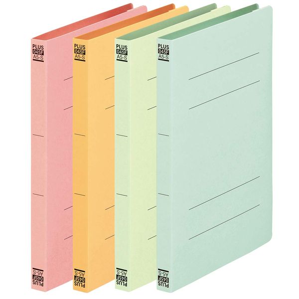 Plus Flat File, A5, Double A4, Foldable, 4 Color Set, NO.045F