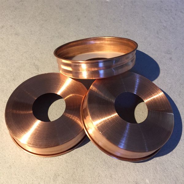 3x Solid Copper Soap Pump Dispenser *Lid Adapters* for Mason Jars