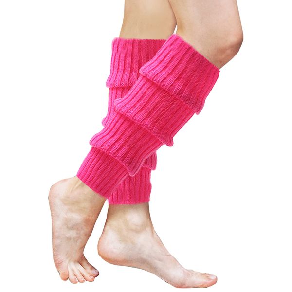 Bevigorio Leg Warmers for Women 80s Accessories for Women Hot Pink Leg Warmers for Girls Neon 80s Leg Warmers