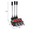 VEVOR 3 Spool Hydraulic Directional Control Valve 11GPM Double Acting Adjustable