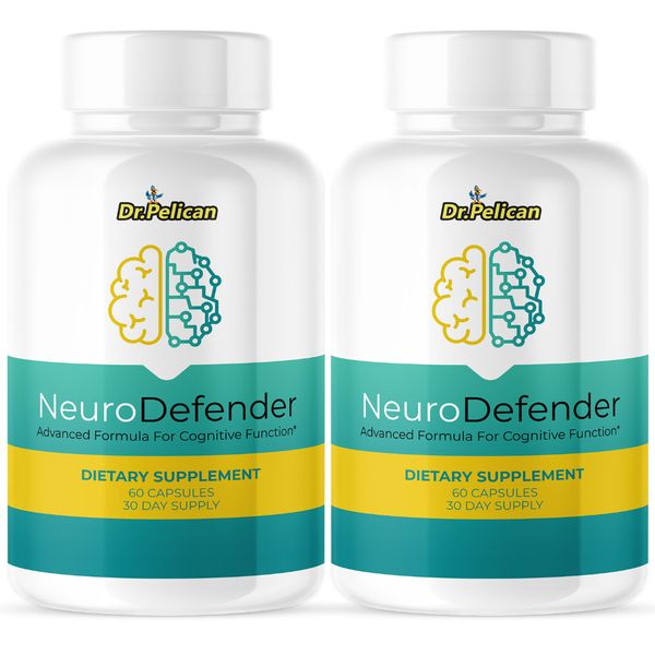 NeuroDefender- Brain Support- 2 Bottles- 120 Capsules