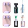 2 Pack Electric Shaver and Toothbrush Holder, Wall Mounted Multifunctional Bathroom Storage Bracket (Pink)