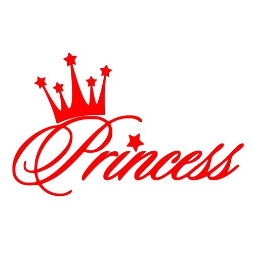 Red Princess Crown Decal Vinyl Sticker Graphics|UR Impressions|for Cars Trucks SUV Vans Walls Windows Laptop|RED|5.6 X 3.6 Inch|URI499